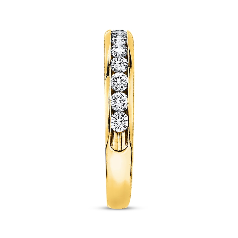 Main Image 2 of Previously Owned Diamond Anniversary Band 1/2 ct tw Round-Cut 10K Yellow Gold - Size 11