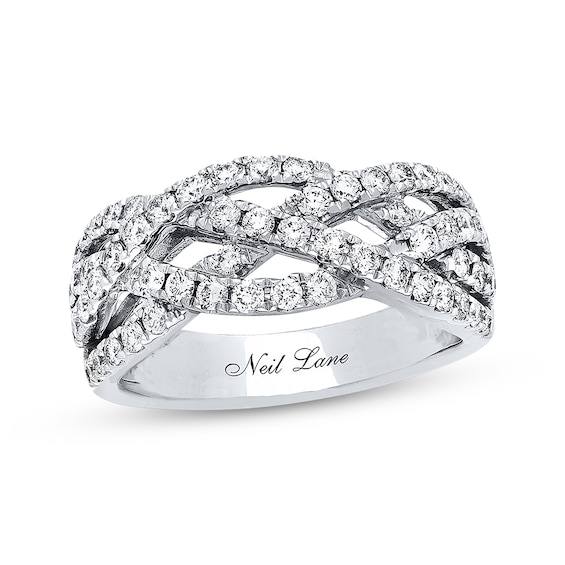 Previously Owned Neil Lane Round-Cut Diamond Anniversary Band 1 carat tw 14K White Gold Size 10