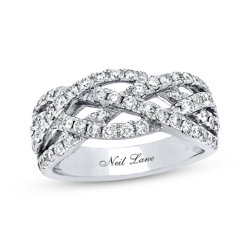 Main Image 1 of Previously Owned Neil Lane Round-Cut Diamond Anniversary Band 1 carat tw 14K White Gold Size 10