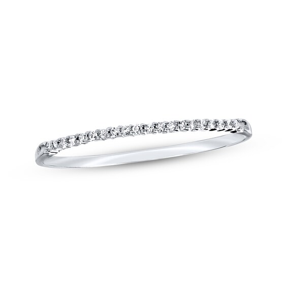 Previously Owned Diamond Anniversary Band 1/20 ct tw Round-cut 10K White Gold Size 4.75