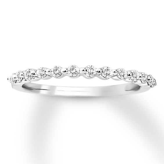 Previously Owned Diamond Anniversary Band 1/3 ct tw Round-cut 10K White Gold Size 4.5
