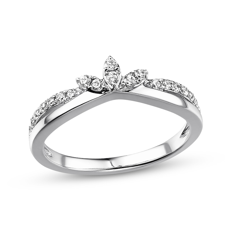 Main Image 1 of Previously Owned Diamond Anniversary Band 1/4 ct tw Round-cut 10K White Gold - Size 9.75