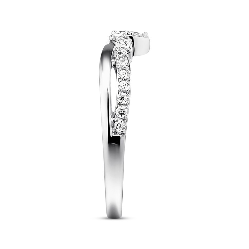 Main Image 2 of Previously Owned Diamond Anniversary Band 1/4 ct tw Round-cut 10K White Gold - Size 9.75