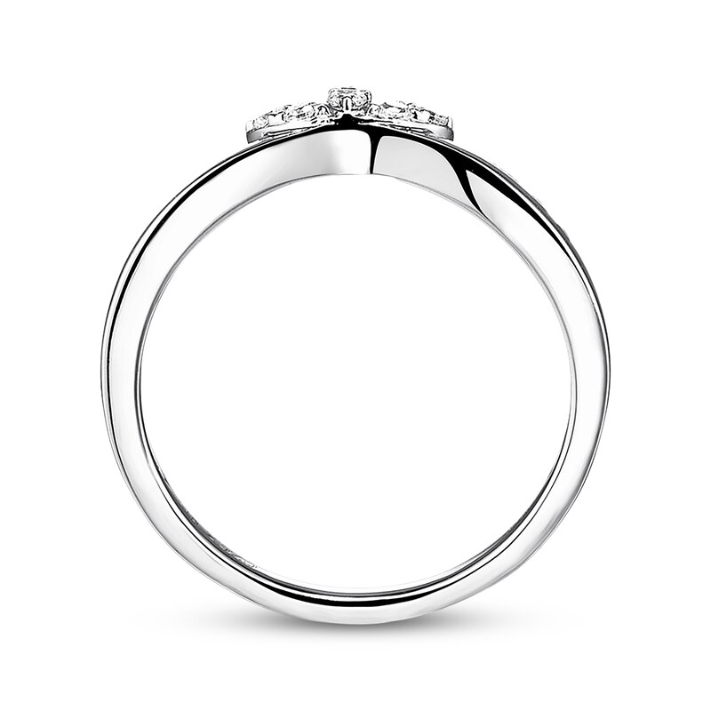 Main Image 3 of Previously Owned Diamond Anniversary Band 1/4 ct tw Round-cut 10K White Gold - Size 9.75