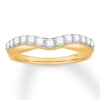 Thumbnail Image 1 of Previously Owned Diamond Contour Ring 1/2 carat tw Round 14K Yellow Gold - Size 9.5