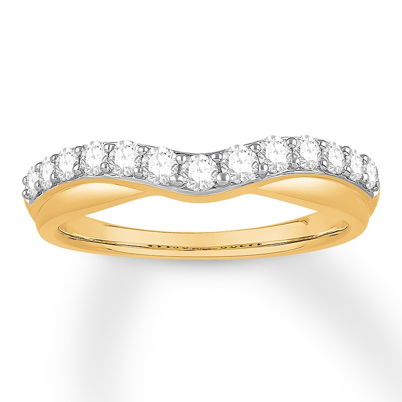 Main Image 1 of Previously Owned Diamond Contour Ring 1/2 carat tw Round 14K Yellow Gold - Size 9.5