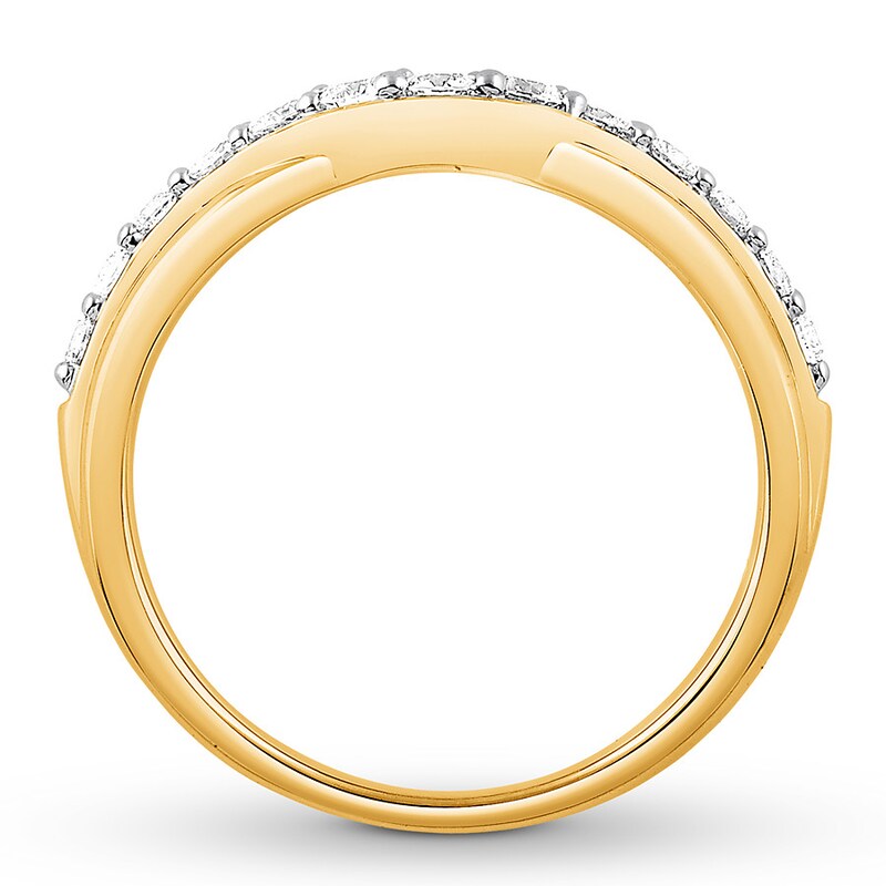 Main Image 2 of Previously Owned Diamond Contour Ring 1/2 carat tw Round 14K Yellow Gold - Size 9.5