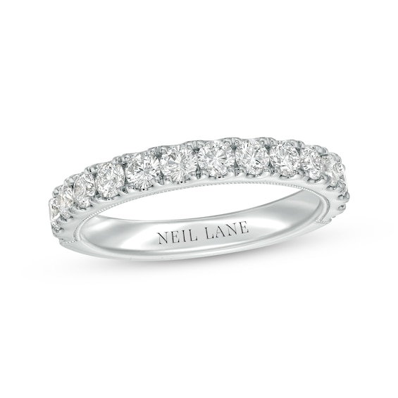 Previously Owned Neil Lane Round-Cut Diamond Anniversary Band 1 ct tw 14K White Gold Size 11.75