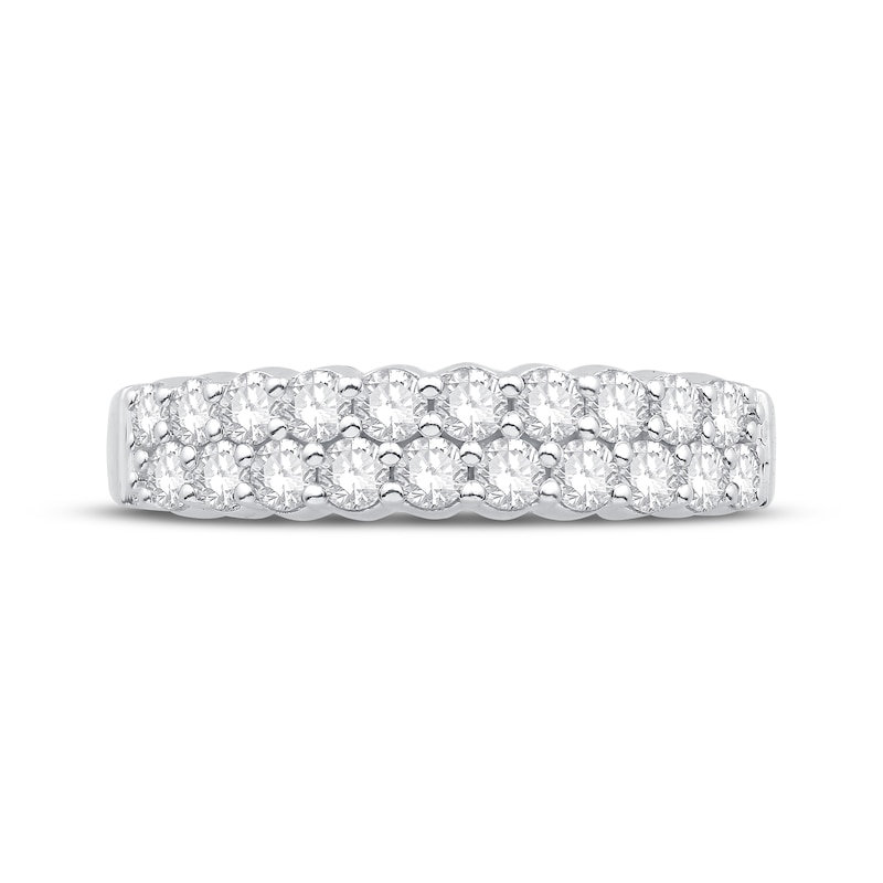 Main Image 3 of Previously Owned Round-Cut Diamond Anniversary Ring 7/8 ct tw 10K White Gold - Size 10