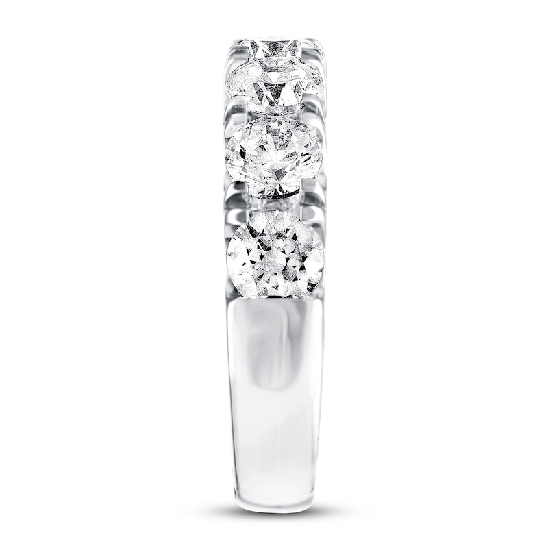 Main Image 3 of Previously Owned Leo Diamond Band 3 ct tw Round-cut 14K White Gold - Size 9.5