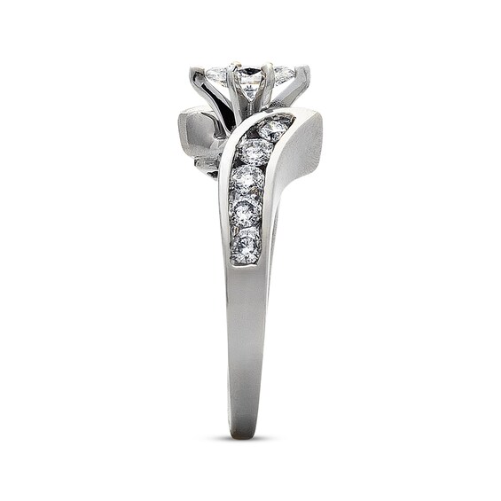 Thumbnail Image 2 of Previously Owned Diamond Engagement Ring 3/4 ct tw Marquise & Round-cut 14K White Gold Size 4.75