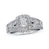 Thumbnail Image 1 of Previously Owned Neil Lane Engagement Ring 1-1/5 ct tw Cushion, Princess & Round-cut 14K White Gold - Size 4.75