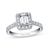 Thumbnail Image 1 of Previously Owned Neil Lane Engagement Ring 2 ct tw Emerald & Round-cut 14K White Gold - Size 4