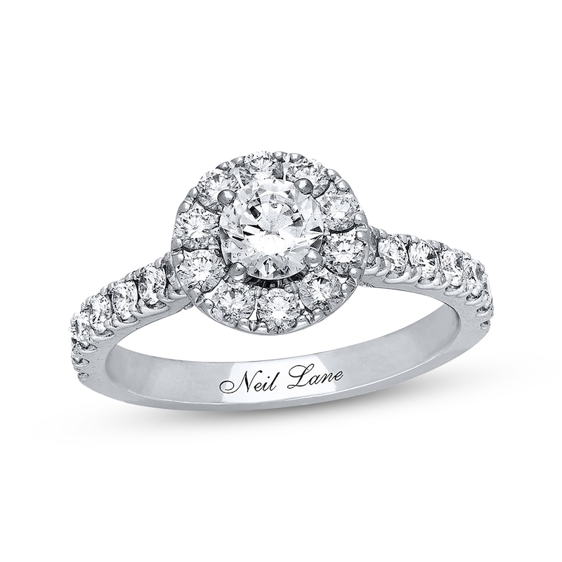 Main Image 1 of Previously Owned Neil Lane Diamond Engagement Ring 1-1/4 ct tw 14K White Gold Size 4.75