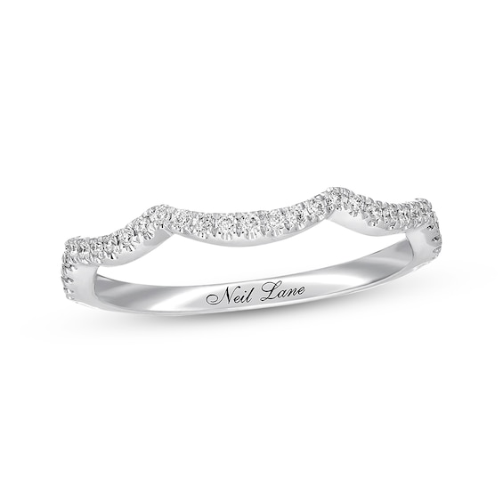 Previously Owned Neil Lane Diamond Wedding Band 1/6 ct tw Round-cut 14K White Gold Size 4.75