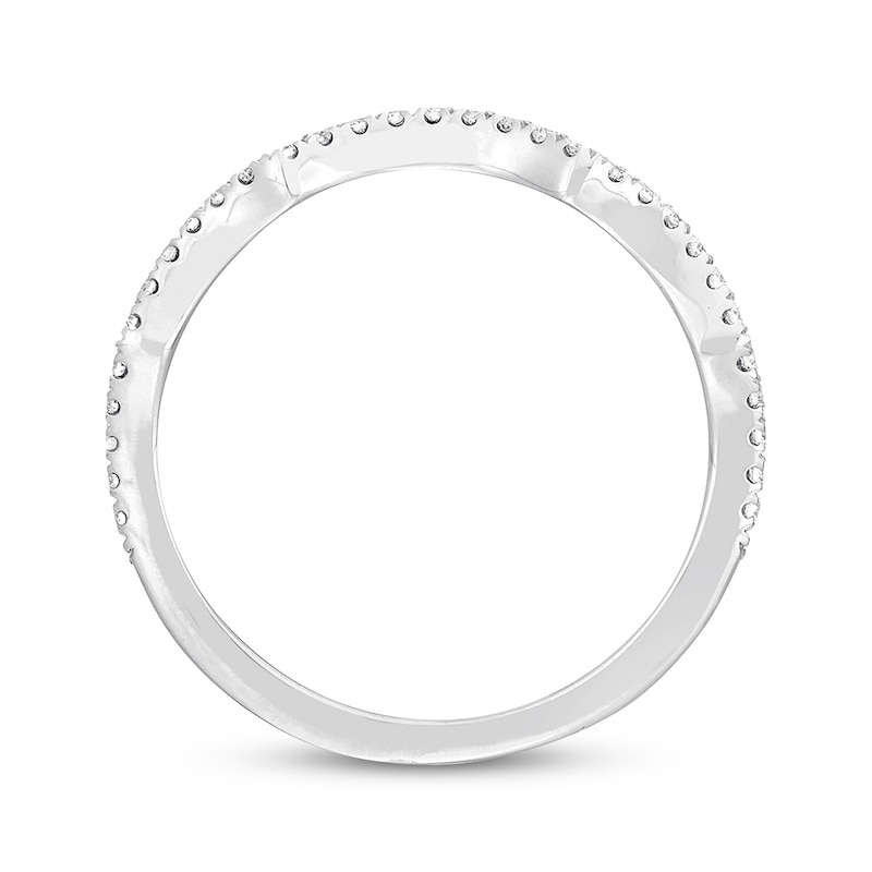 Main Image 3 of Previously Owned Neil Lane Diamond Wedding Band 1/6 ct tw Round-cut 14K White Gold - Size 4.75