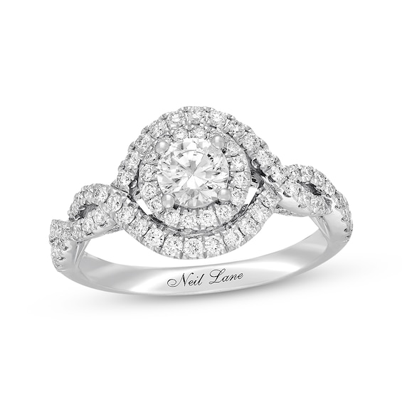 Previously Owned Neil Lane Diamond Engagement Ring 1 ct tw Round 14K White Gold Size 4.75