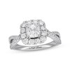 Thumbnail Image 1 of Previously Owned Neil Lane Diamond Engagement Ring 1-3/4 ct tw Cushion & Round-cut 14K White Gold - Size 10.25