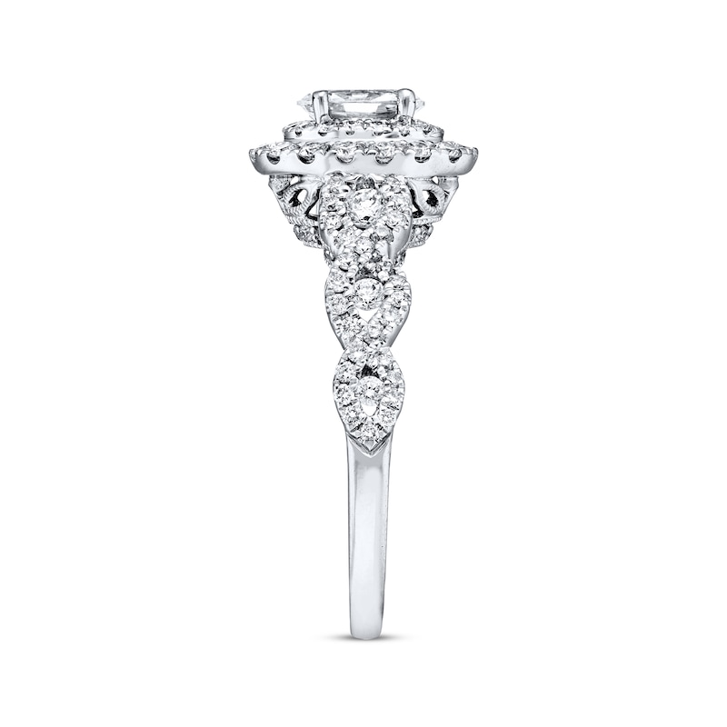 Main Image 3 of Previously Owned Neil Lane Bridal Diamond Ring 1-1/6 ct tw Oval & Round-cut 14K White Gold Size 13