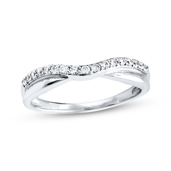 Previously Owned Diamond Wedding Band 1/4 ct tw Round-cut 14K White Gold Size 4.75