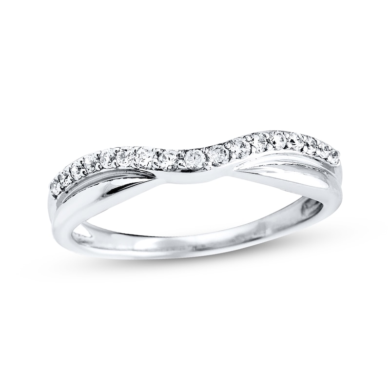 Main Image 1 of Previously Owned Diamond Wedding Band 1/4 ct tw Round-cut 14K White Gold Size 4.75