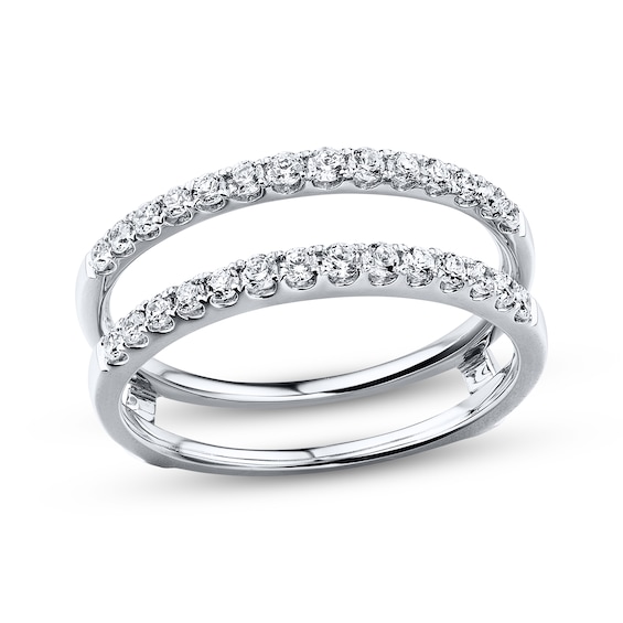 Previously Owned Diamond Enhancer Ring 1/2 ct tw Round-cut 14K White Gold Size 4