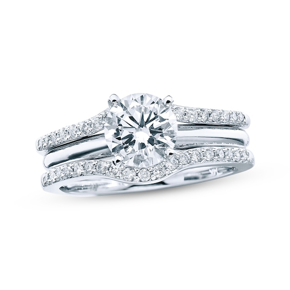 Previously Owned Diamond Enhancer Ring 1/ ct tw Round-cut 14K White Gold Size .25