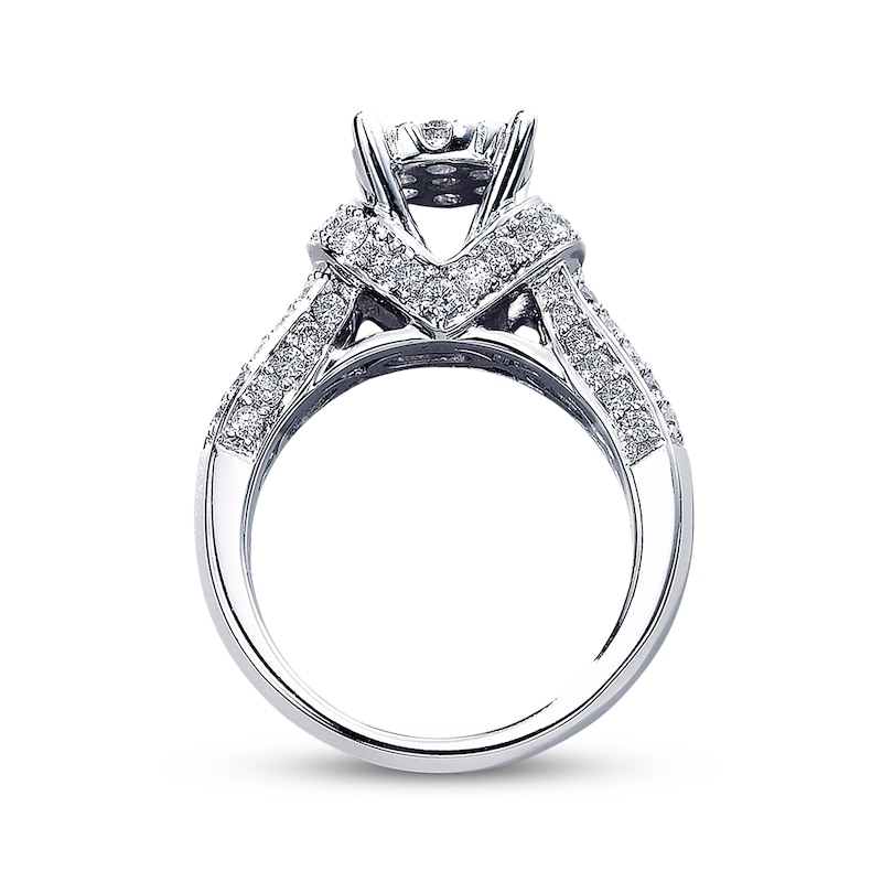 Main Image 2 of Previously Owned Diamond Engagement Ring 1-3/8 ct tw Round-cut 14K White Gold - Size 4.75