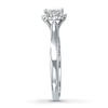 Thumbnail Image 3 of Previously Owned Diamond Engagement Ring 1 ct tw Princess & Round 14K White Gold - Size 4.25