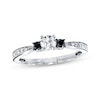 Thumbnail Image 1 of Previously Owned Black & White Diamond Engagement Ring 3/8 ct tw 10K White Gold - Size 10