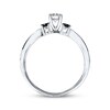 Thumbnail Image 3 of Previously Owned Black & White Diamond Engagement Ring 3/8 ct tw 10K White Gold - Size 10