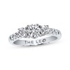 Thumbnail Image 1 of Previously Owned THE LEO Diamond 3-Stone Engagement Ring 1 ct tw 14K White Gold - Size 3.75