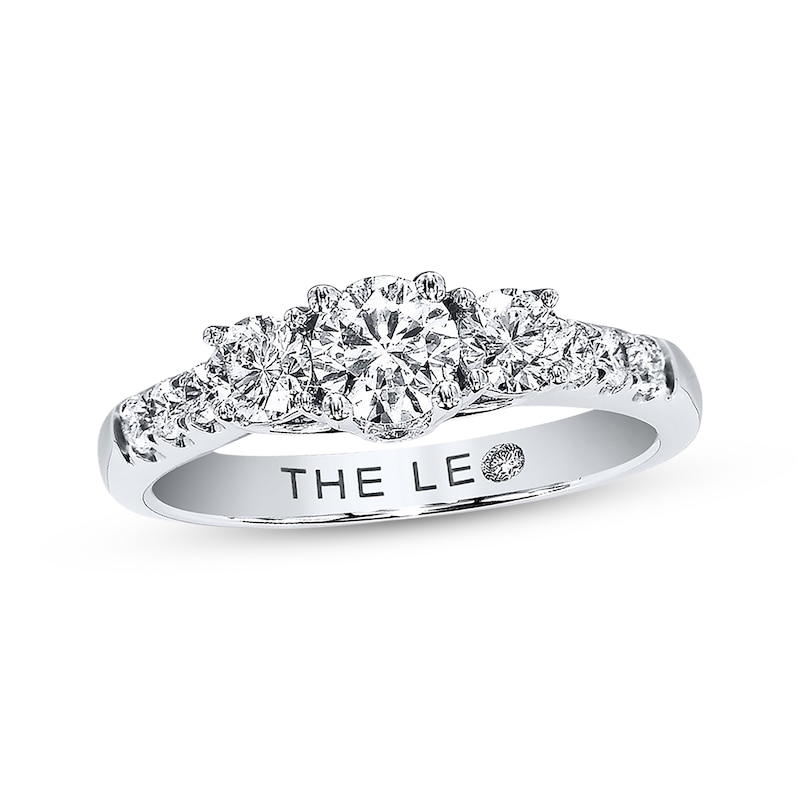 Previously Owned THE LEO Diamond 3-Stone Engagement Ring 1 ct tw 14K White Gold