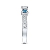 Previously Owned Blue Diamond Engagement Ring 1 carat tw Princess-cut 14K White Gold