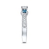Thumbnail Image 2 of Previously Owned Blue Diamond Engagement Ring 1 carat tw Princess-cut 14K White Gold - Size 3.5