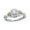 Previously Owned Yellow & White Diamond Engagement Ring 1/2 ct tw 10K Two-Tone Gold