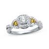 Thumbnail Image 1 of Previously Owned Yellow & White Diamond Engagement Ring 1/2 ct tw 10K Two-Tone Gold - Size 4.75