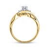 Thumbnail Image 2 of Previously Owned Three-Stone Diamond Engagement Ring 3/8 ct tw 14K Yellow Gold - Size 4.25