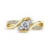 Thumbnail Image 4 of Previously Owned Three-Stone Diamond Engagement Ring 3/8 ct tw 14K Yellow Gold - Size 4.25