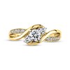 Thumbnail Image 3 of Previously Owned Three-Stone Diamond Engagement Ring 3/8 ct tw 14K Yellow Gold - Size 4.25