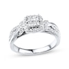 Thumbnail Image 0 of Previously Owned Diamond Engagement Ring 1/2 ct tw Princess & Round 10K White Gold - Size 3.5