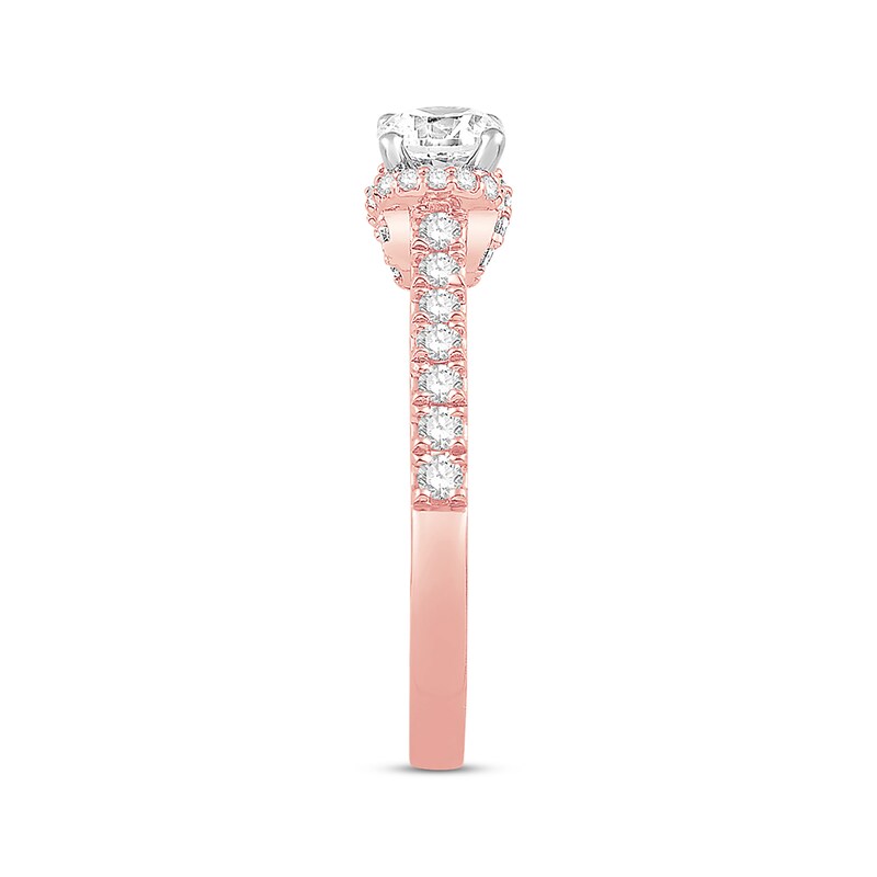 Main Image 2 of Previously Owned Diamond Engagement Ring 7/8 ct tw Round-cut 14K Rose Gold - Size 9.25