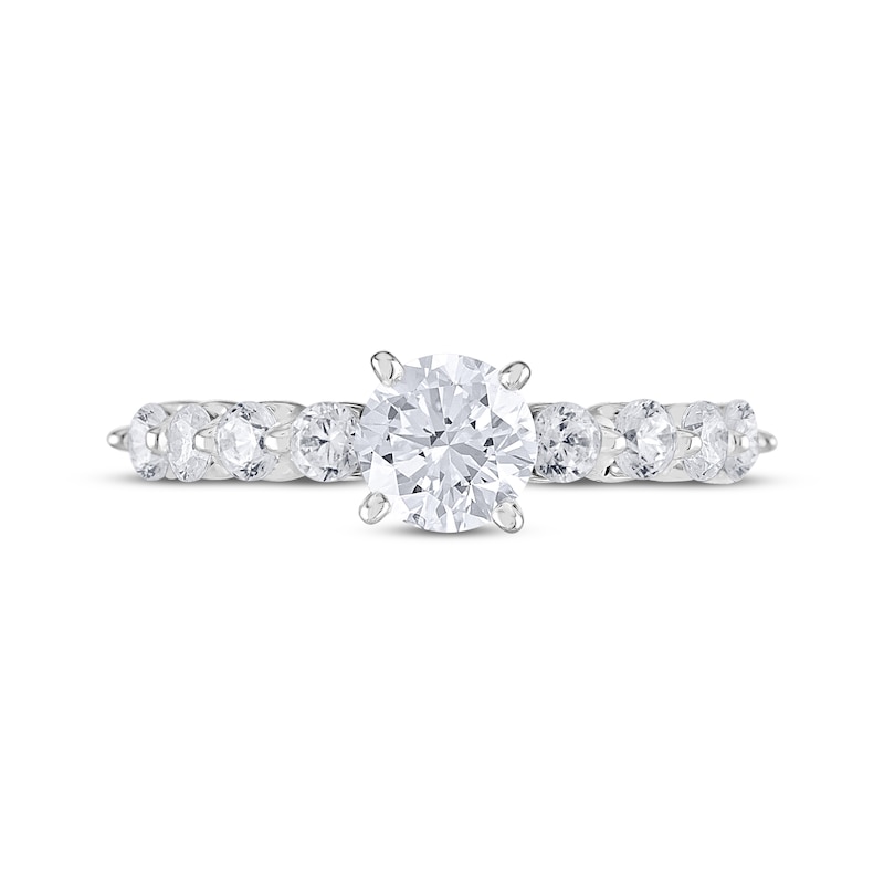 Previously Owned Adrianna Papell Diamond Engagement Ring 1-5/8 ct tw Round-cut 14K White Gold