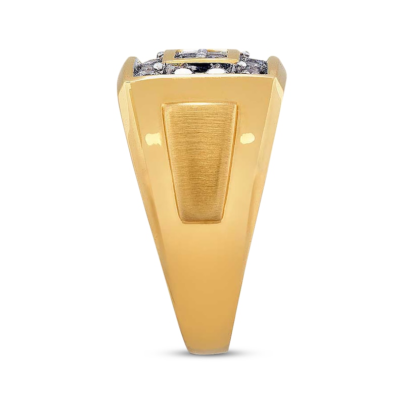 Main Image 2 of Previously Owned Men's Diamond Ring 1 ct tw Round-Cut 14K Yellow Gold - Size 13