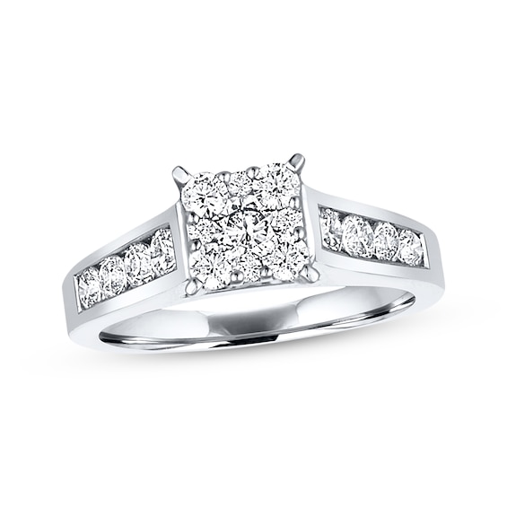 Previously Owned Diamond Engagement Ring 1 ct tw Round-cut 14K White Gold Size 10.5
