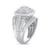 Thumbnail Image 2 of Previously Owned Diamond Engagement Ring 1-1/2 ct tw Round & Baguette-cut 10K White Gold - Size 10