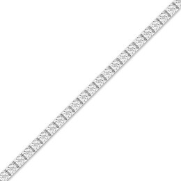 Previously Owned Diamond Bracelet 1/6 ct tw Round-cut Sterling Silver 7.5&quot;