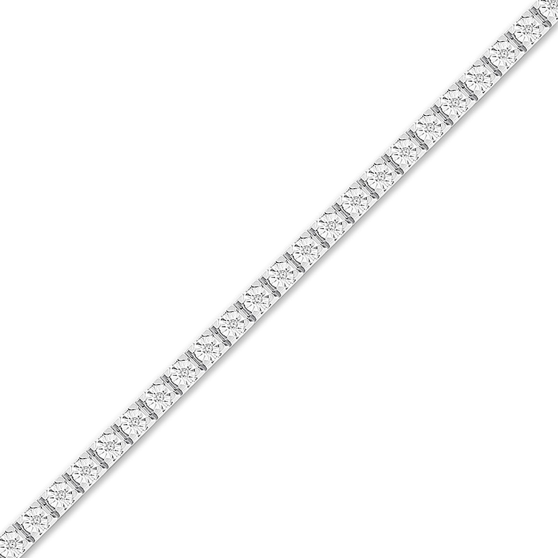 Previously Owned Diamond Bracelet 1/6 ct tw Round-cut Sterling Silver 7.5"