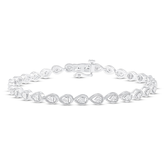 Previously Owned Diamond Fashion Bracelet Sterling Silver 7.25"