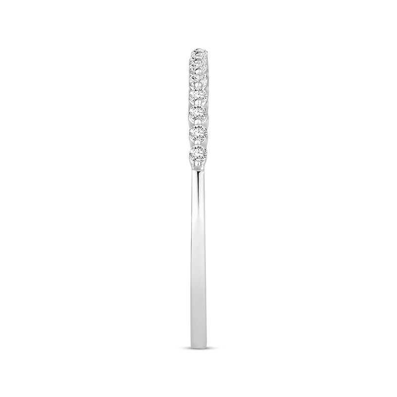 Main Image 2 of Previously Owned Diamond Wedding Band 1/8 ct tw Round-cut 10K White Gold